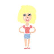 cartoon tough woman N13