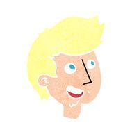 cartoon happy boy face N53