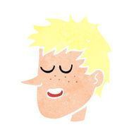 cartoon happy boy face N54
