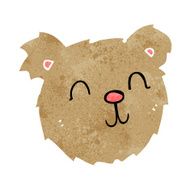 cartoon happy teddy bear face N3
