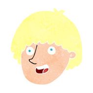 cartoon happy male face N23