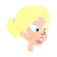 cartoon friendly woman N82