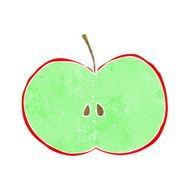 cartoon sliced apple N14