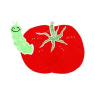 cartoon tomato with bug N12