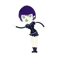 cartoon vampire girl welcoming N13