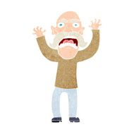 cartoon angry old man N180