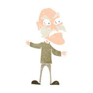 cartoon angry old man N181