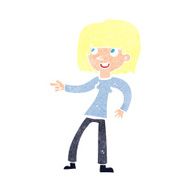 Cartoon Girl Pointing N38