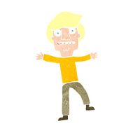 cartoon boy panicking N35