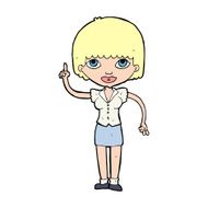 cartoon woman with idea N306