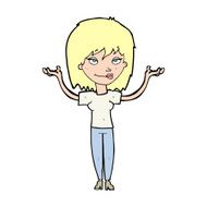 cartoon woman shrugging N70