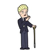 cartoon shocked gentleman N12