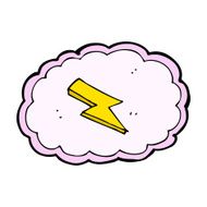 cartoon cloud and lightning bolt symbol N12
