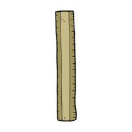 cartoon wooden ruler N21