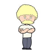 cartoon dad with folded arms N12
