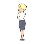cartoon businesswoman ignoring N8