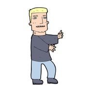 cartoon man gesturing N38