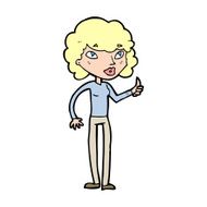 cartoon woman giving thumbs up symbol N78