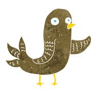 cartoon waving bird N22