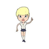 cartoon woman with idea N308