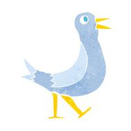 cartoon walking bird N23