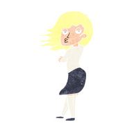 cartoon woman making photo face N12