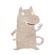 cartoon happy dog N94