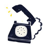 cartoon ringing telephone N34