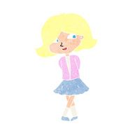 cartoon happy girl N122
