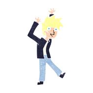 cartoon excited boy N182