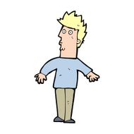 cartoon surprised man N174