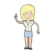cartoon woman with idea N309