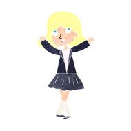 cartoon unhappy girl N23