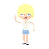 cartoon woman with idea N310