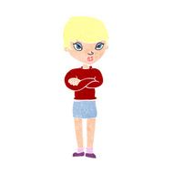 cartoon annoyed woman N231