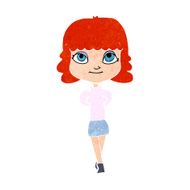 cartoon happy girl N123