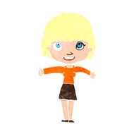 cartoon happy girl N124