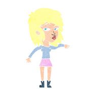 cartoon woman playing it cool N13