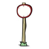 cartoon road sign N30