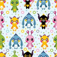seamless monster pattern N22