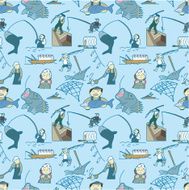seamless fishing pattern