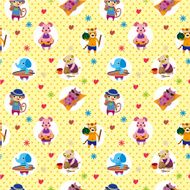seamless summer animal pattern N3
