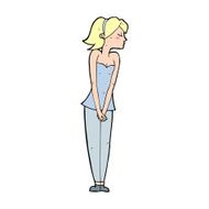 cartoon pretty woman N335