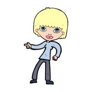 cartoon woman pointing N253