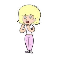 cartoon shocked woman N119