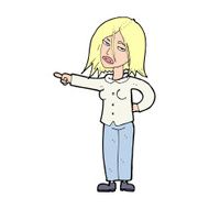 cartoon woman pointing N254