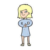 cartoon happy woman N316