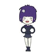 cartoon happy vampire girl N45
