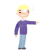 cartoon staring man N42