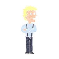 cartoon boy with folded arms N25